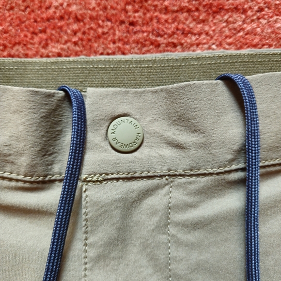 MOUNTAIN HARDWEAR NYLON HIKING MEN'S BASIN PULL-ON OUTDOOR PANTS SIZE XXL TAN - Picture 6 of 9